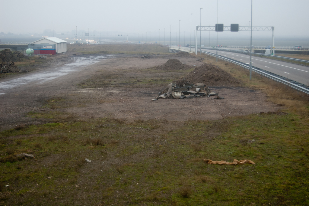 20100123-165931.jpg - Geprojecteerde ligging van de A5 hoofdrijbanen tussen de Schipholweg en de A9, kijkrichting zuidelijk.